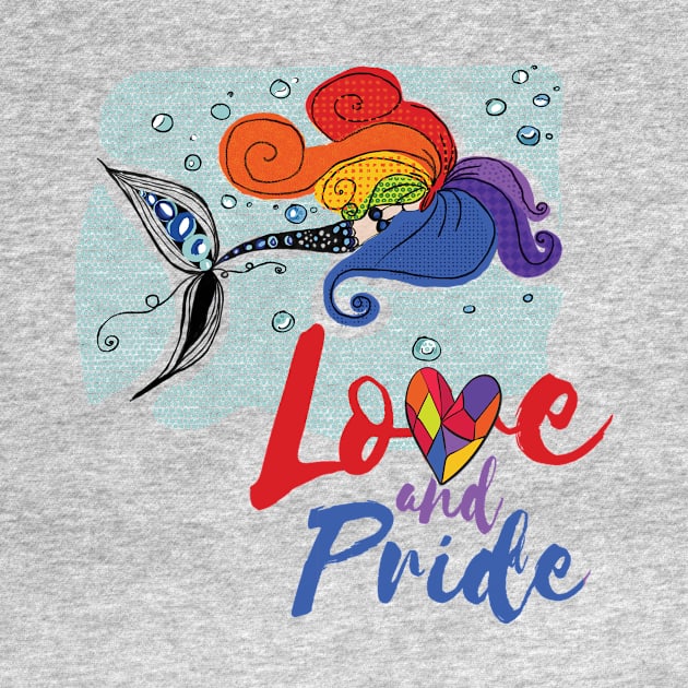 Love and Pride Mermaid by TealFeatherCreations1